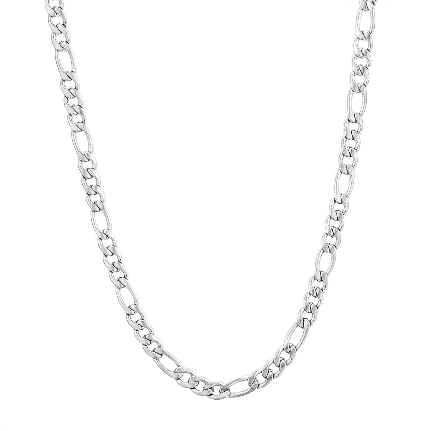 4mm Figaro Chain Necklace 14K Gold Plated/Silver Color
