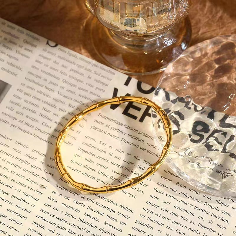 Plain Bamboo Shape Bangle