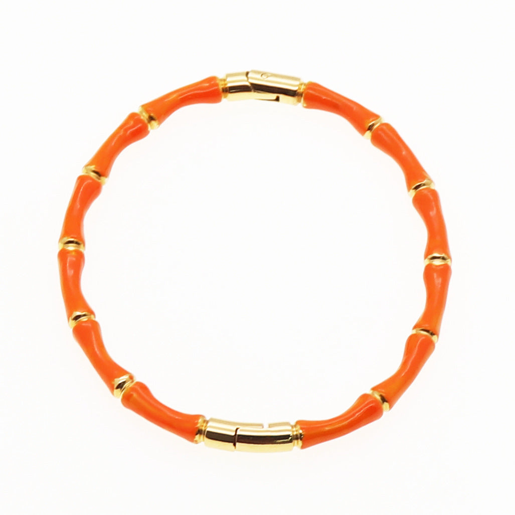 Colorful Bamboo Shape Bangles