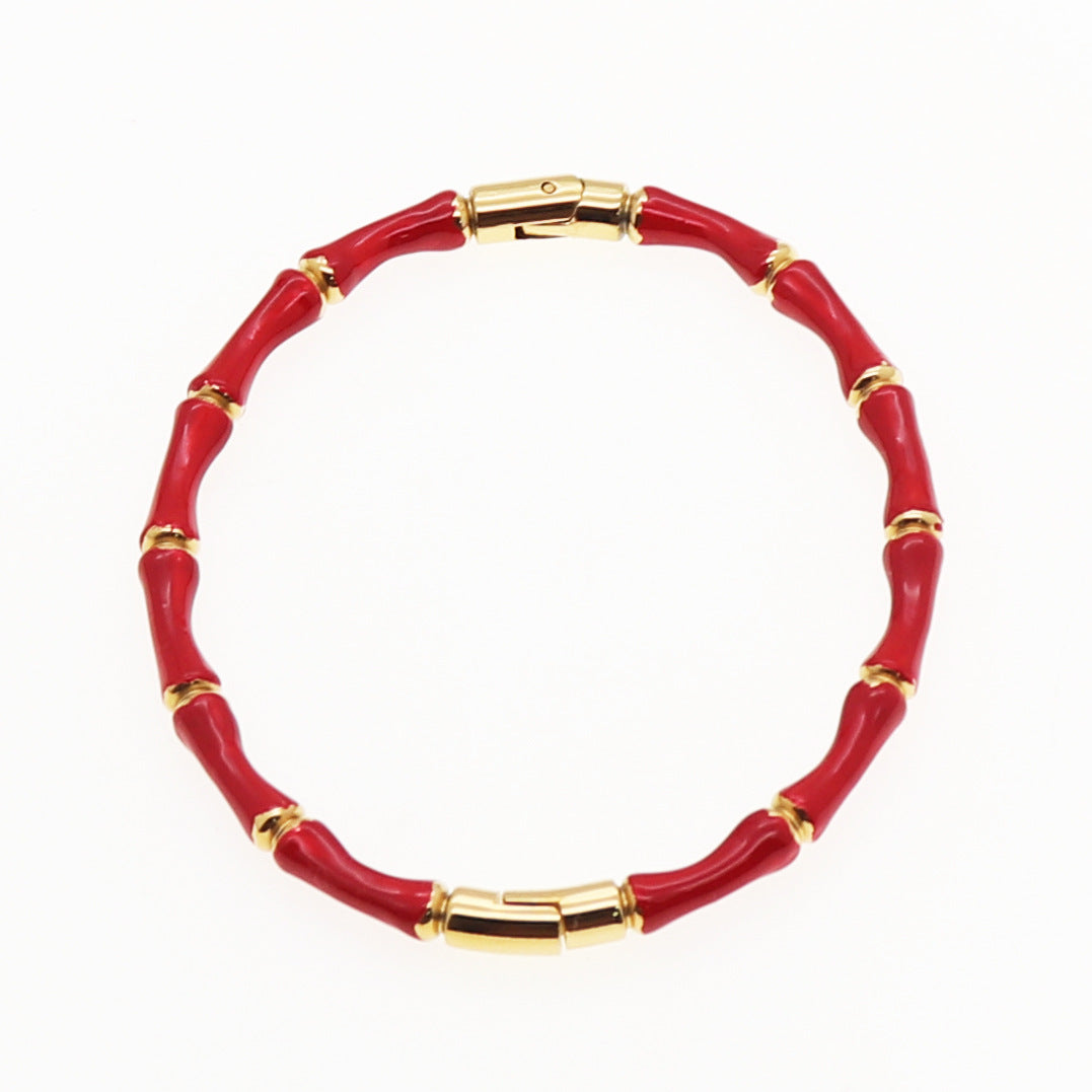 Colorful Bamboo Shape Bangles