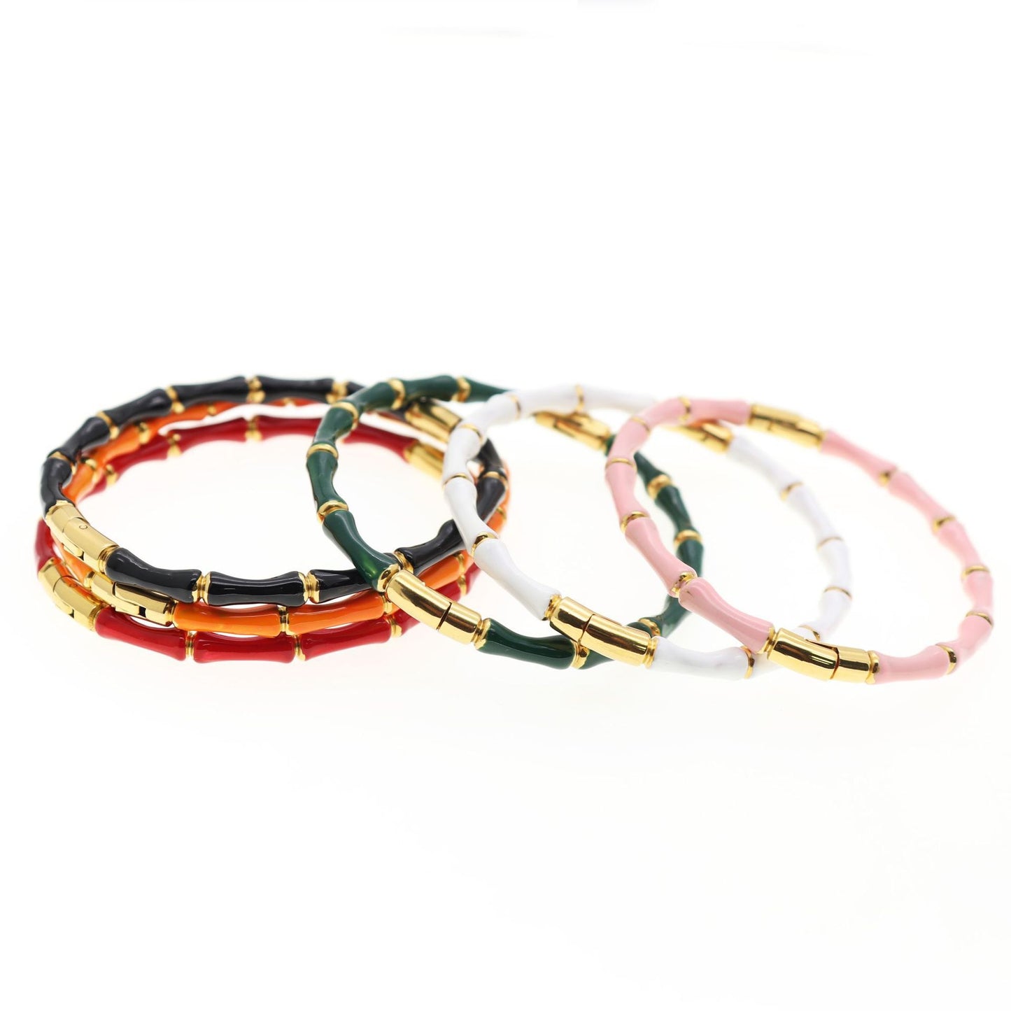 Colorful Bamboo Shape Bangles