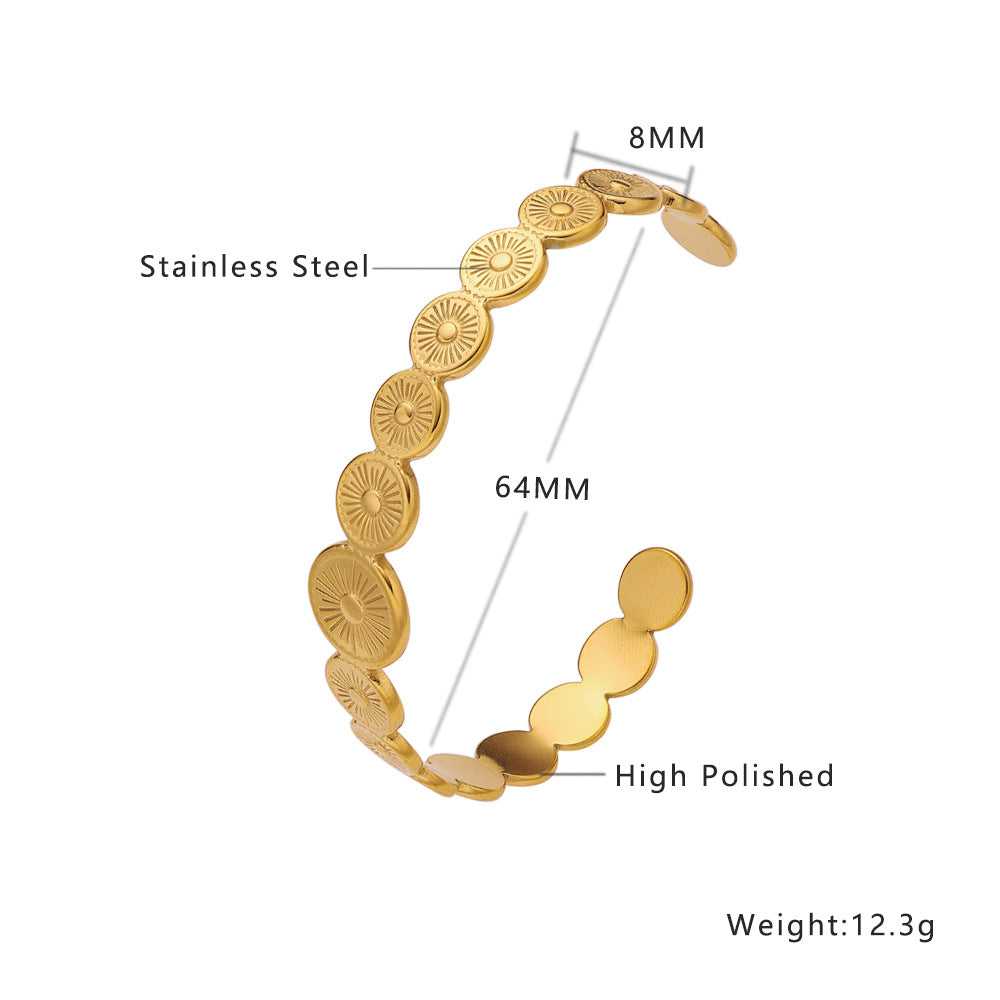 Gold Plated Cuff Bangles