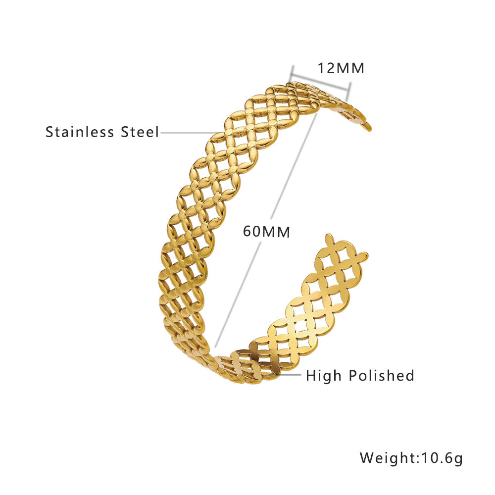 Gold Plated Cuff Bangles