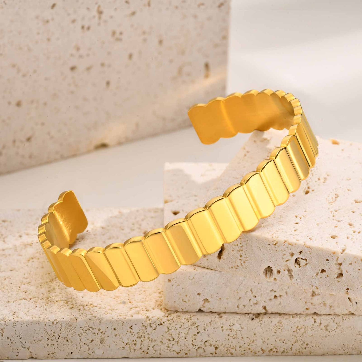 Vertical Stripes Cuff Bangle