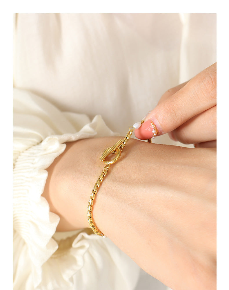 The Rope Chain&Freshwater Pearl Bracelet