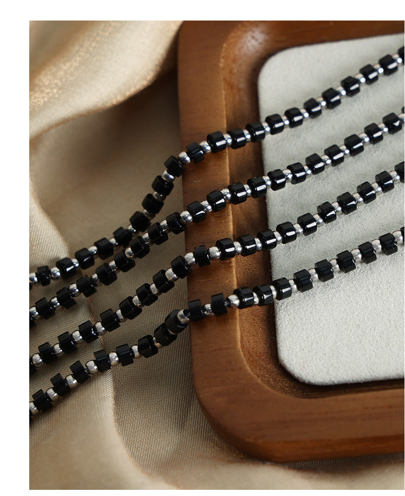Black Turquoise Stone Beads Bracelets