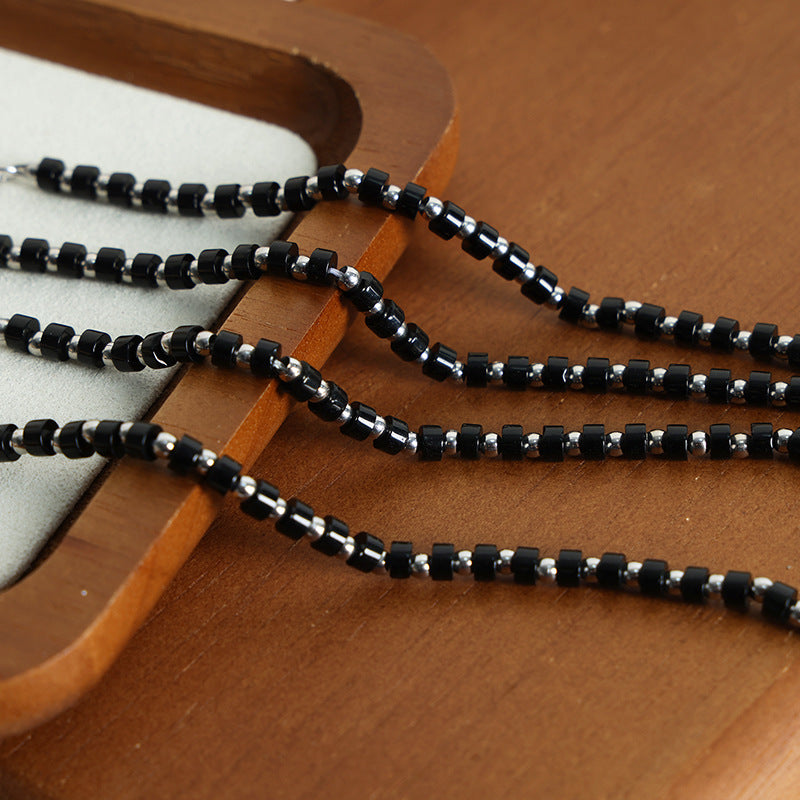 Black Turquoise Stone Beads Bracelets