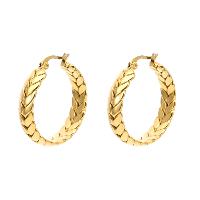Wheat Shape Set Including Cuff Bangle+Ring+Earrings