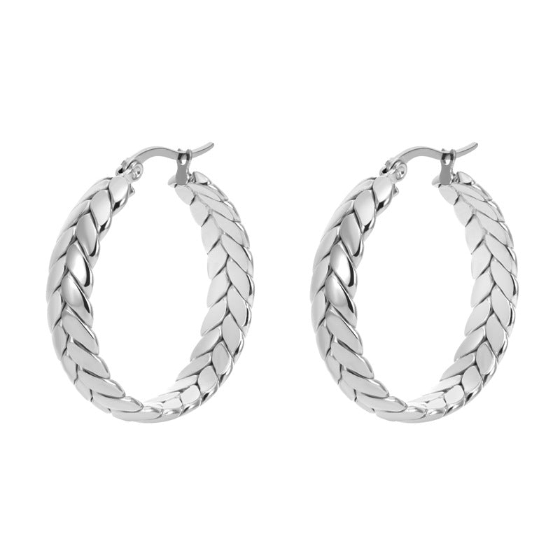 Wheat Shape Set Including Cuff Bangle+Ring+Earrings