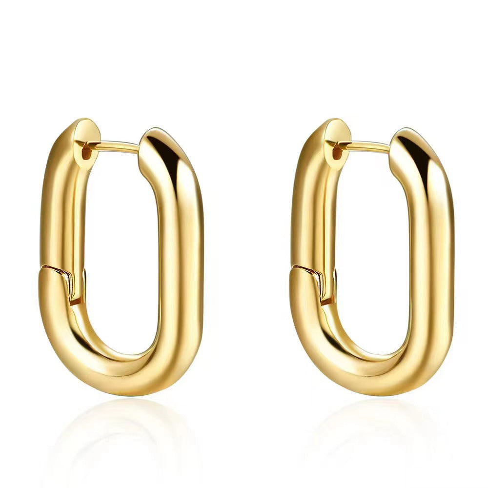 Rectangle Hoop Earrings