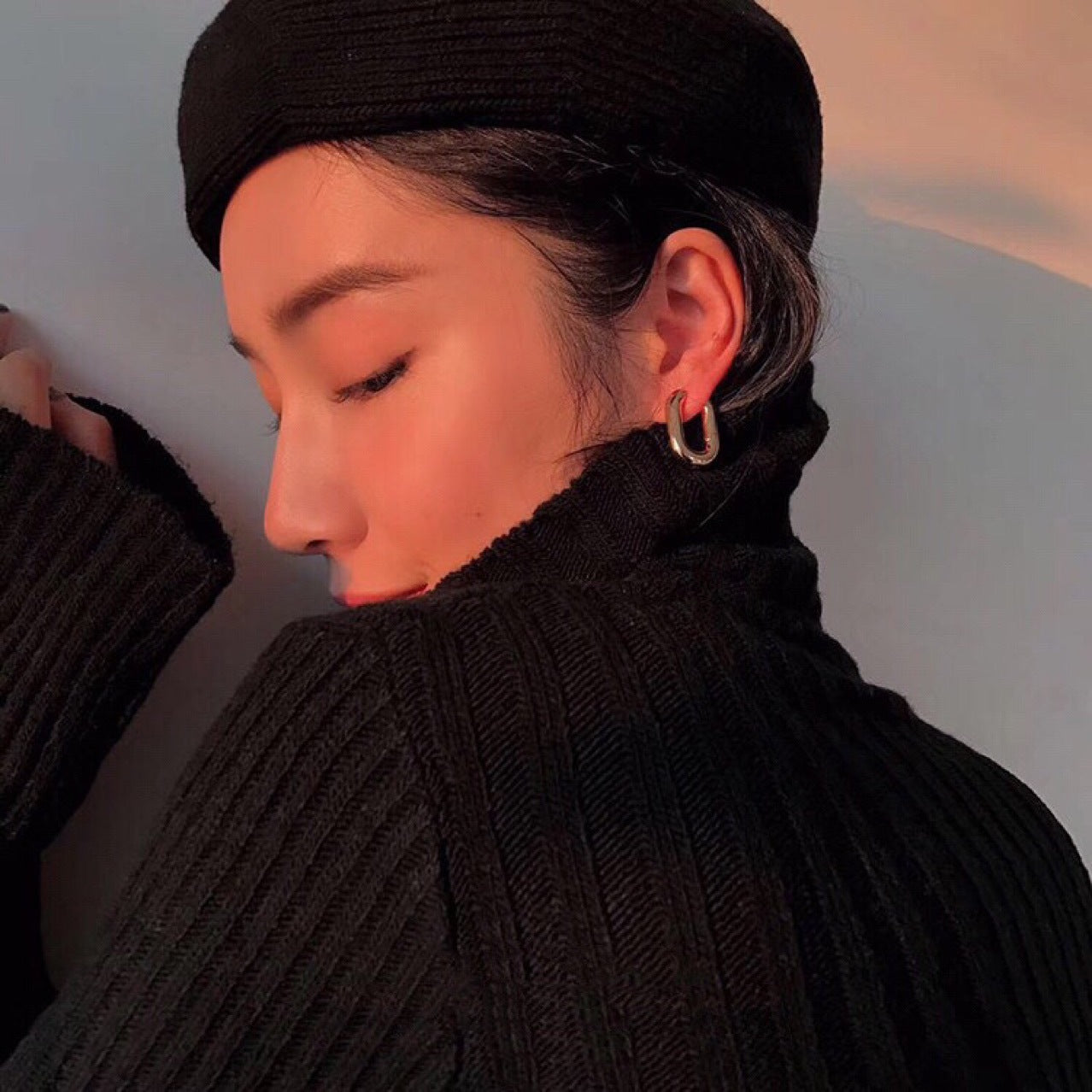 Rectangle Hoop Earrings
