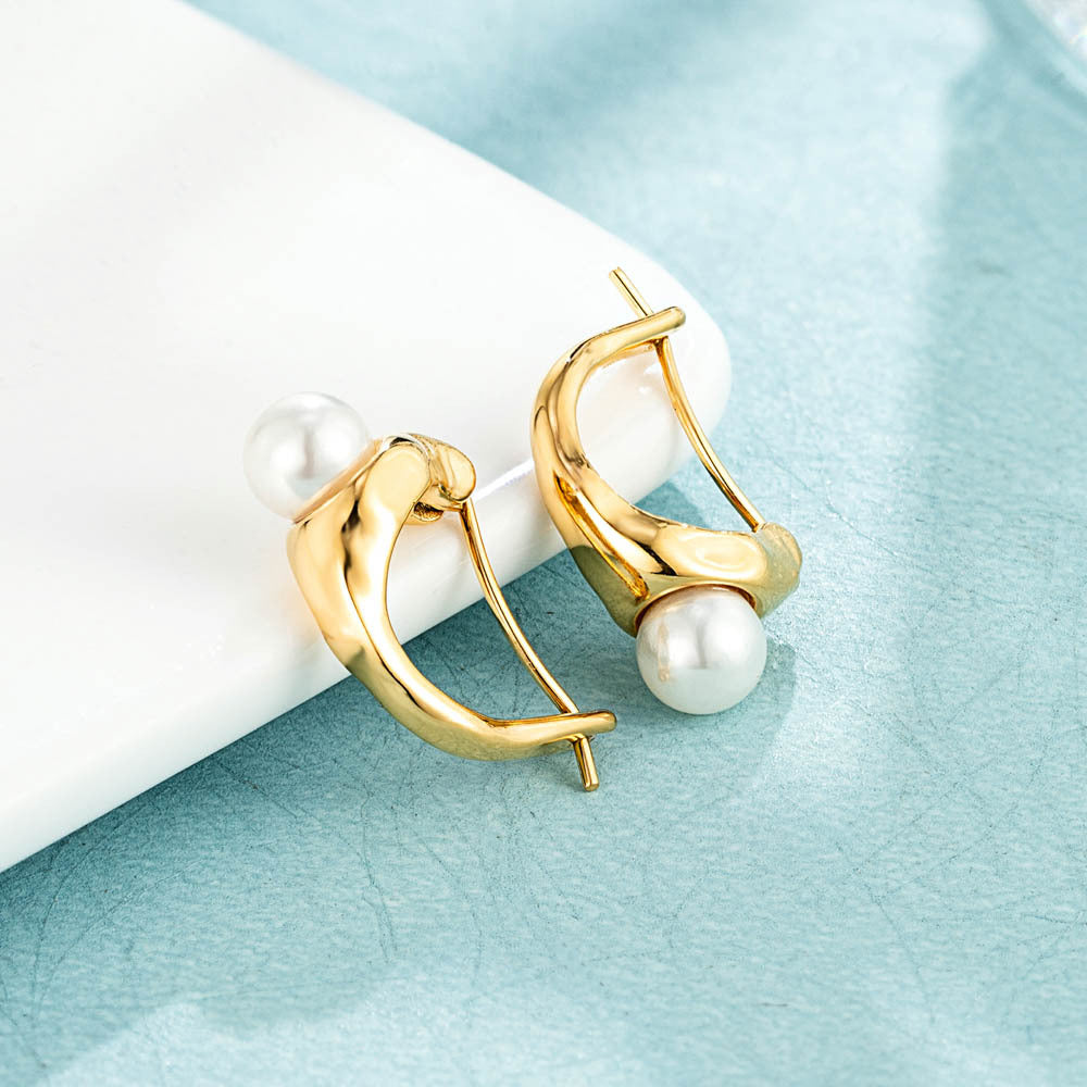 5mm Pearl Buckle Earrings