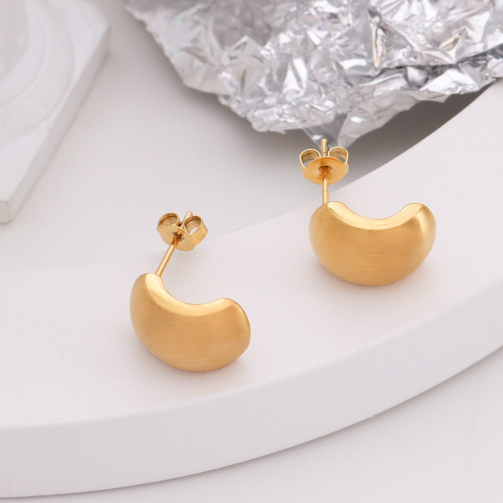 Matt Frosted Stud Earrings