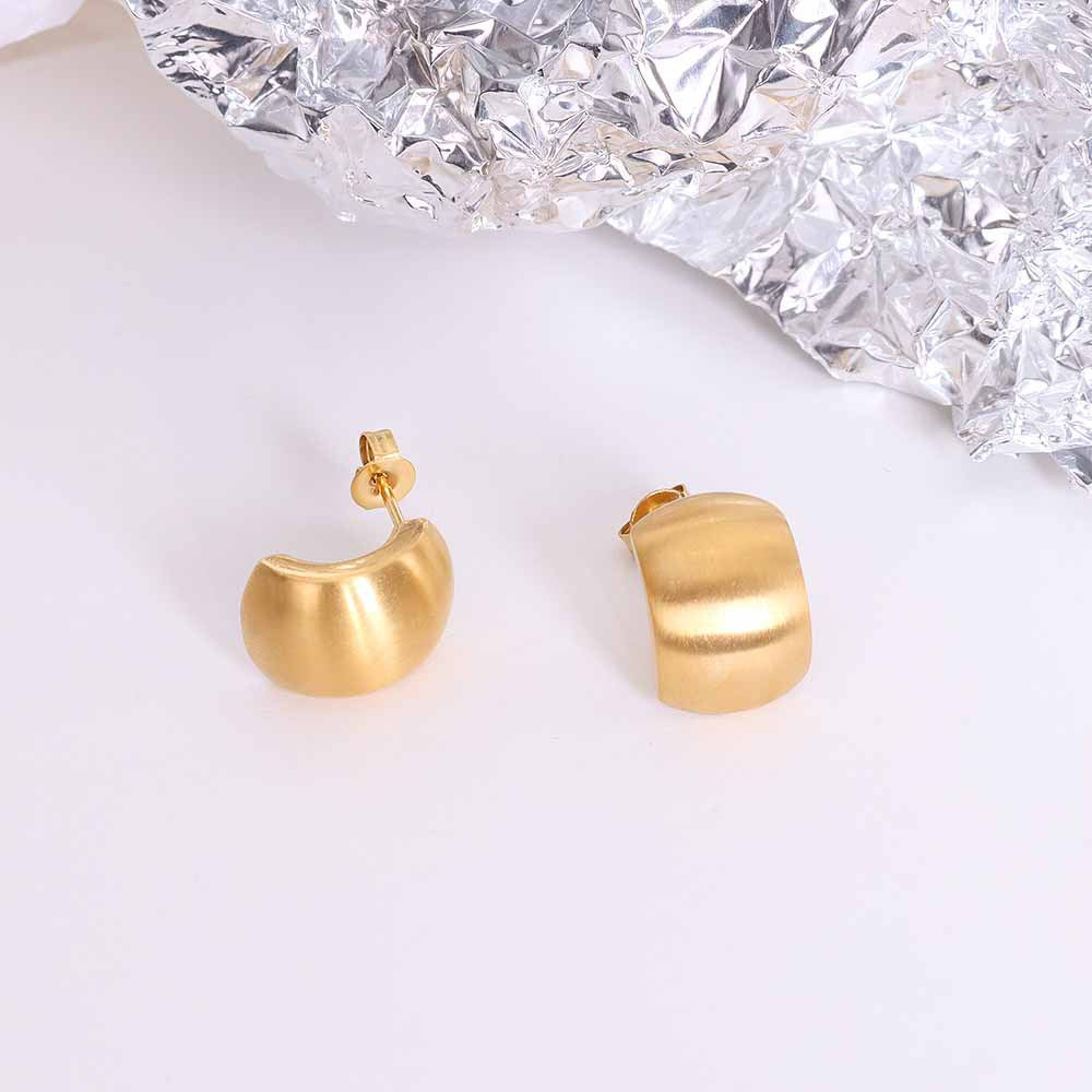 Matt Frosted Stud Earrings