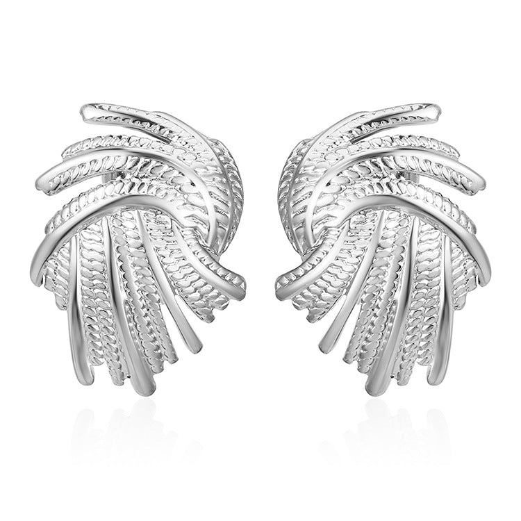 Irregular Wheat Design Stud Earrings