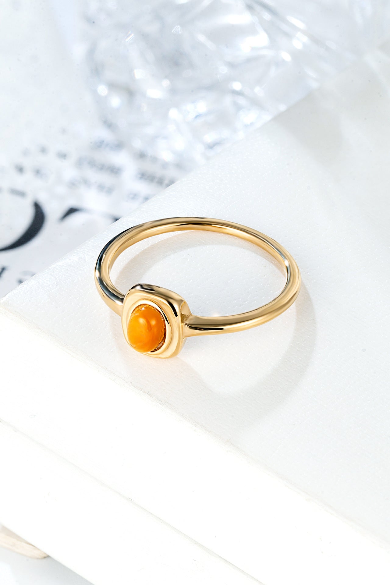 Natural Gemstone Square Tiger's eye Ring