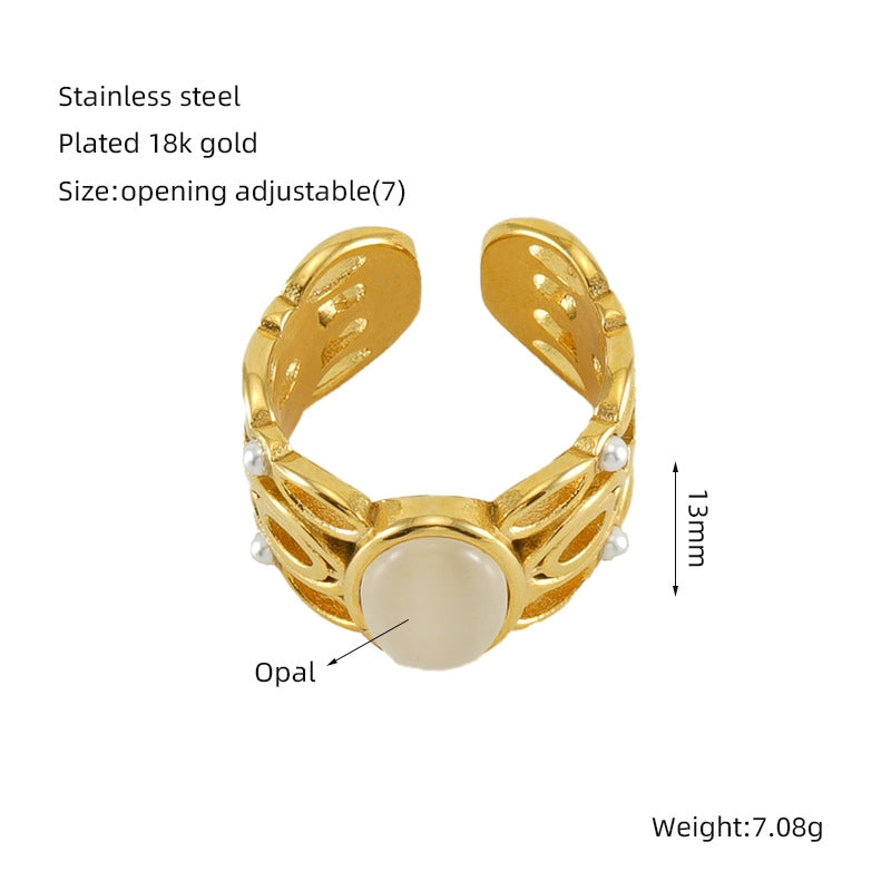 Natural Stones Open Rings