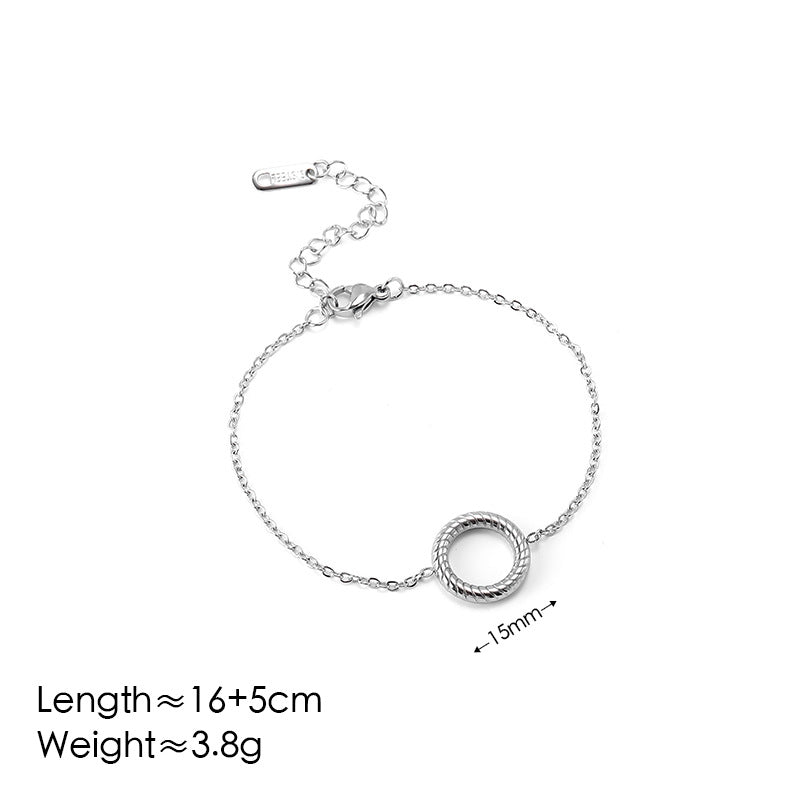 Simple Thin Circles Set(Earrings&Bracelet&Necklace)
