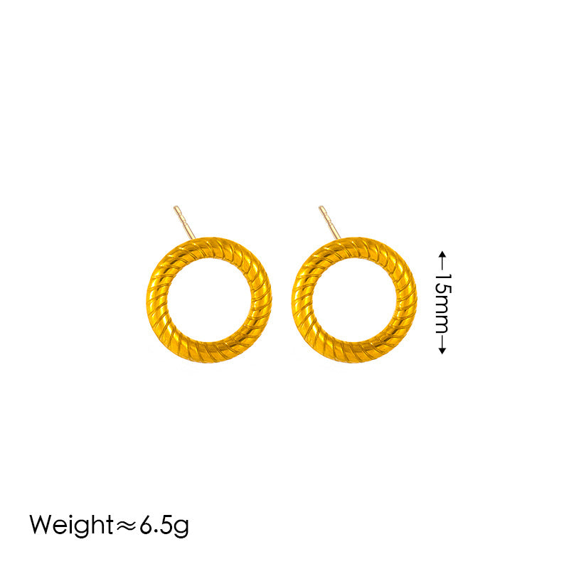 Simple Thin Circles Set(Earrings&Bracelet&Necklace)