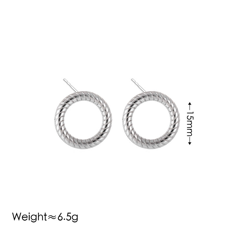 Simple Thin Circles Set(Earrings&Bracelet&Necklace)