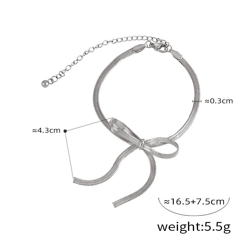 Bows Snake Chain Jewelry Set