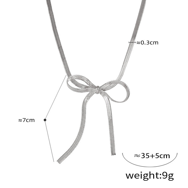 Bows Snake Chain Jewelry Set