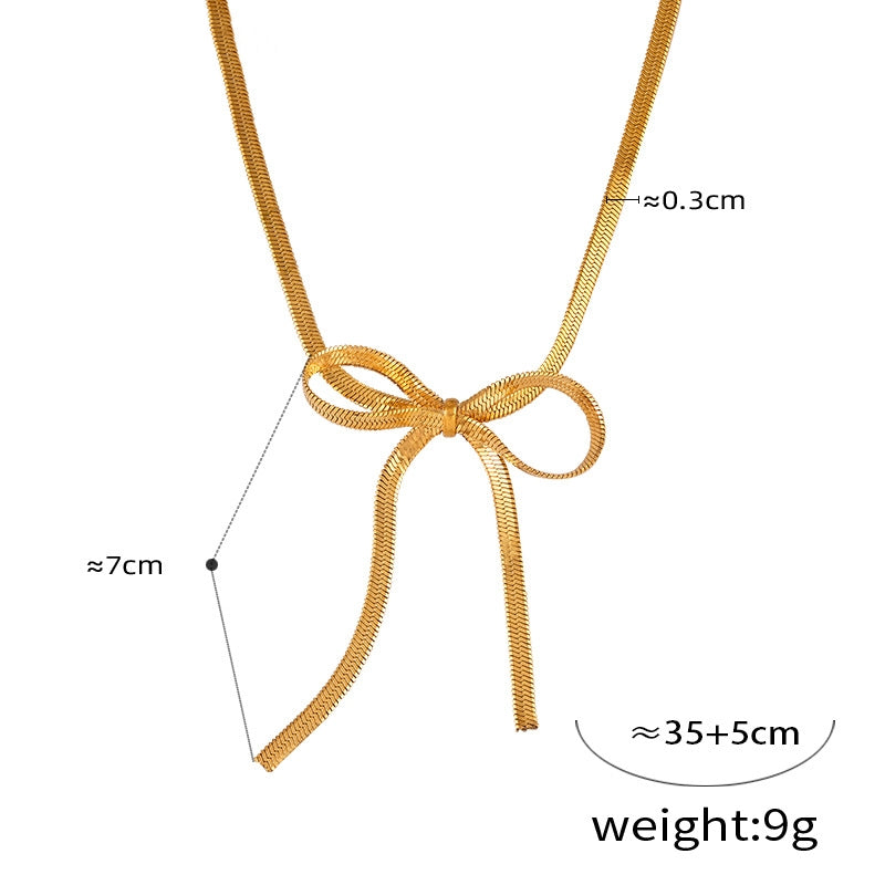 Bows Snake Chain Jewelry Set