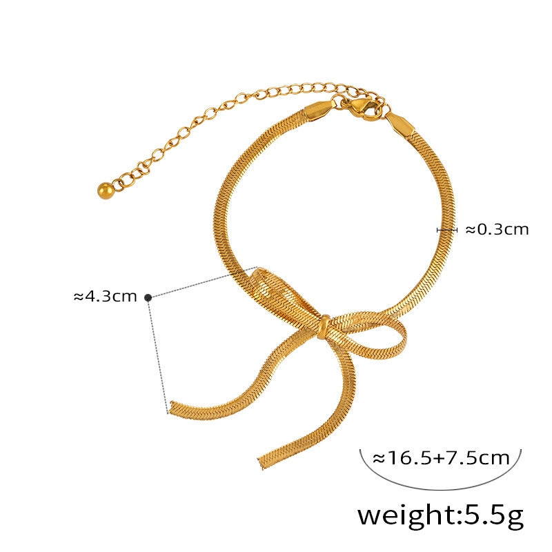 Bows Snake Chain Jewelry Set