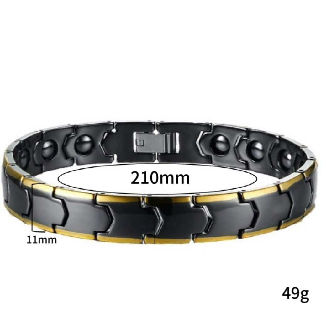 Stainless steel energy magnetic couple bracelet