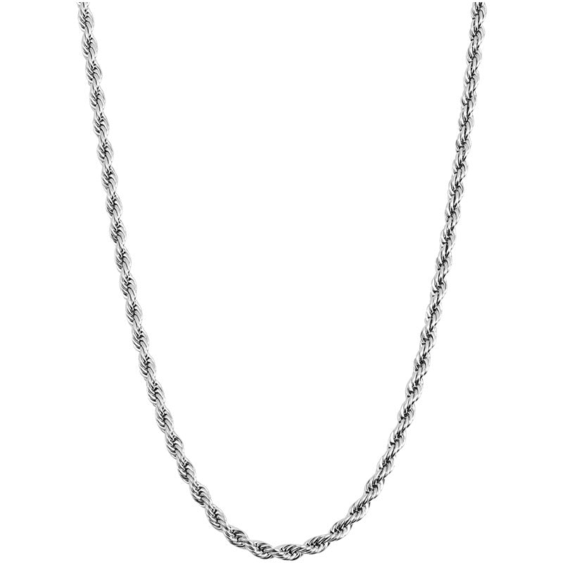 2mm Twist Chain Necklace 14K Gold Plated/Silver Color