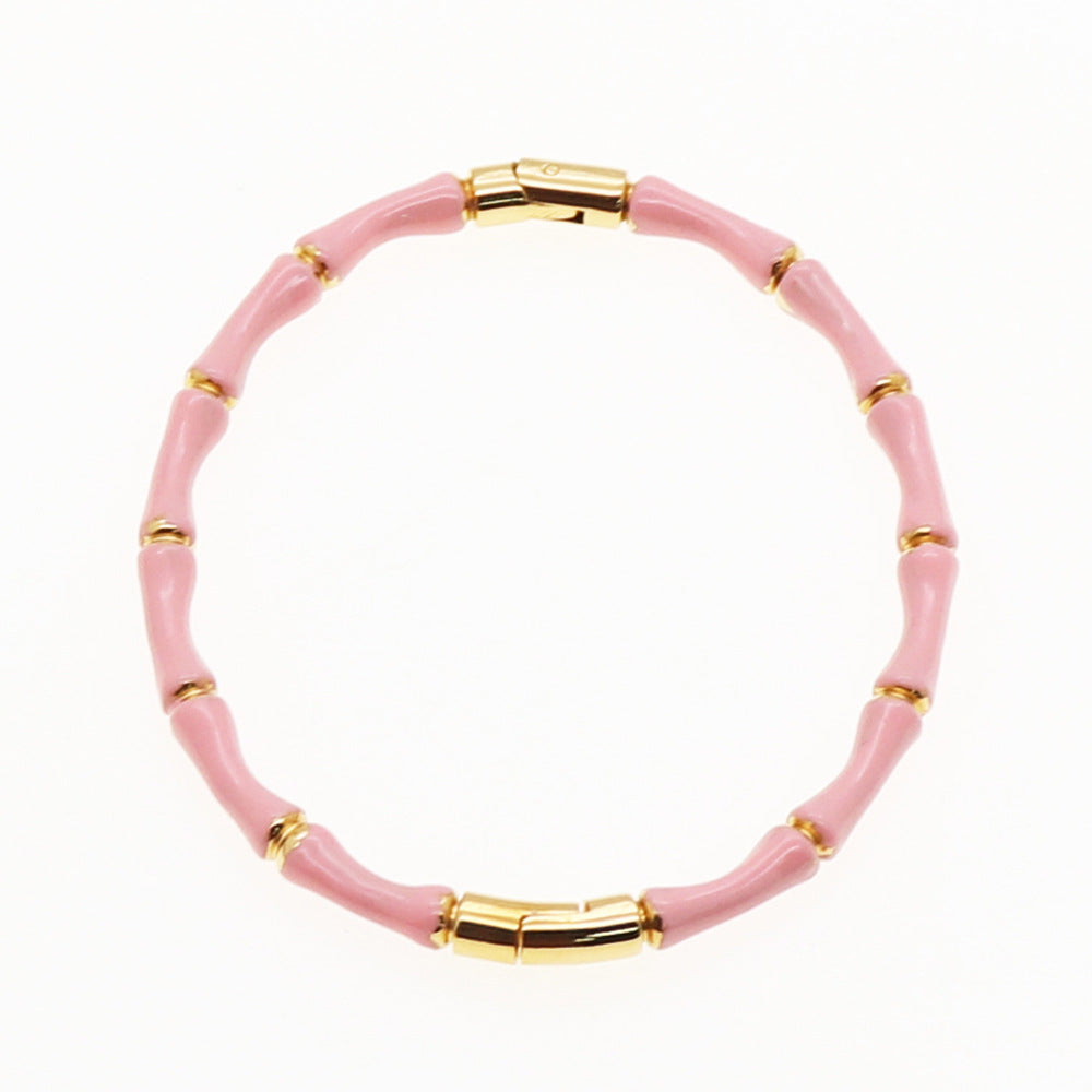 Colorful Bamboo Shape Bangles