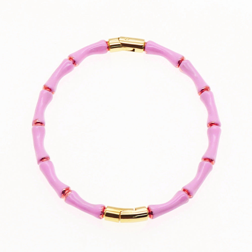 Colorful Bamboo Shape Bangles