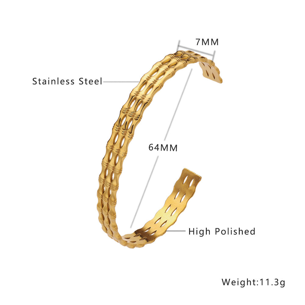 Gold Plated Cuff Bangles