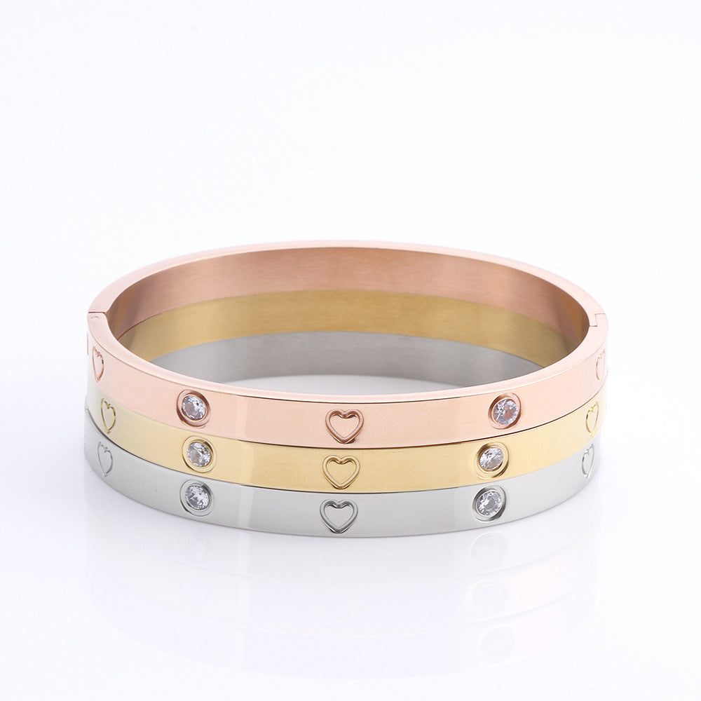 Heart Stone Bangles