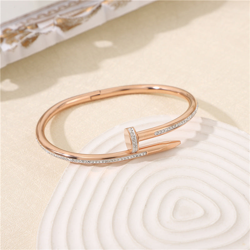 Full Diamond Nail Bangle