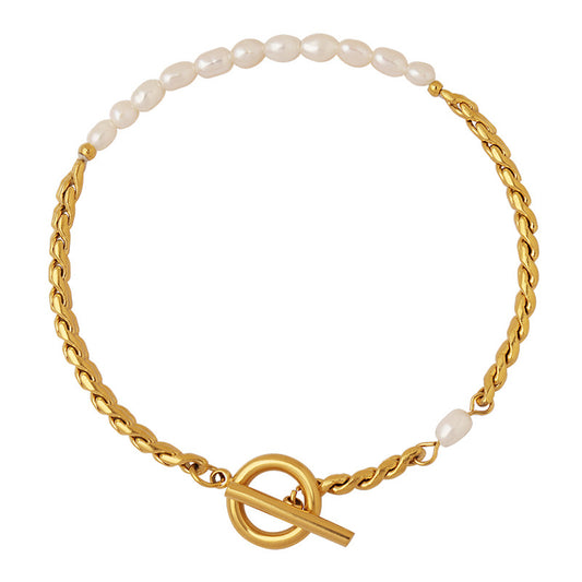 The Rope Chain&Freshwater Pearl Bracelet