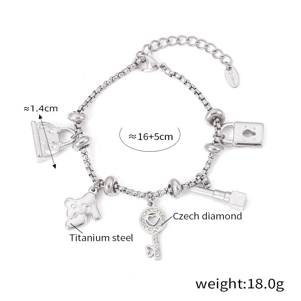 Multi-Elements Charms Pendants Bracelet