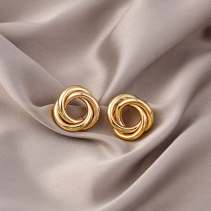 Twisted Roll Stud Earrings