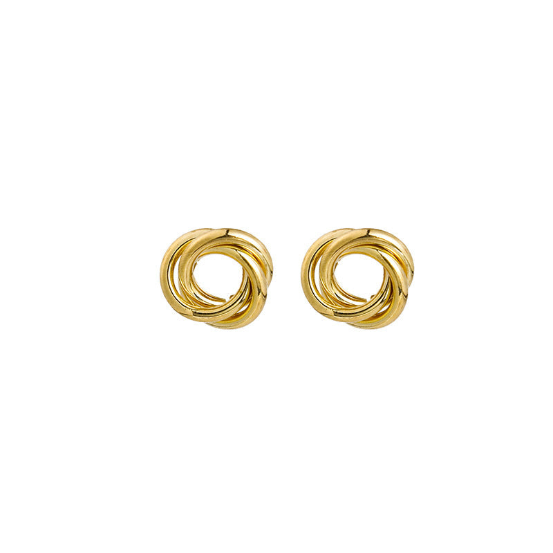 Twisted Roll Stud Earrings