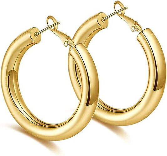 Hoop Earrings Hollow Buckles 30mm/30mm/50mm