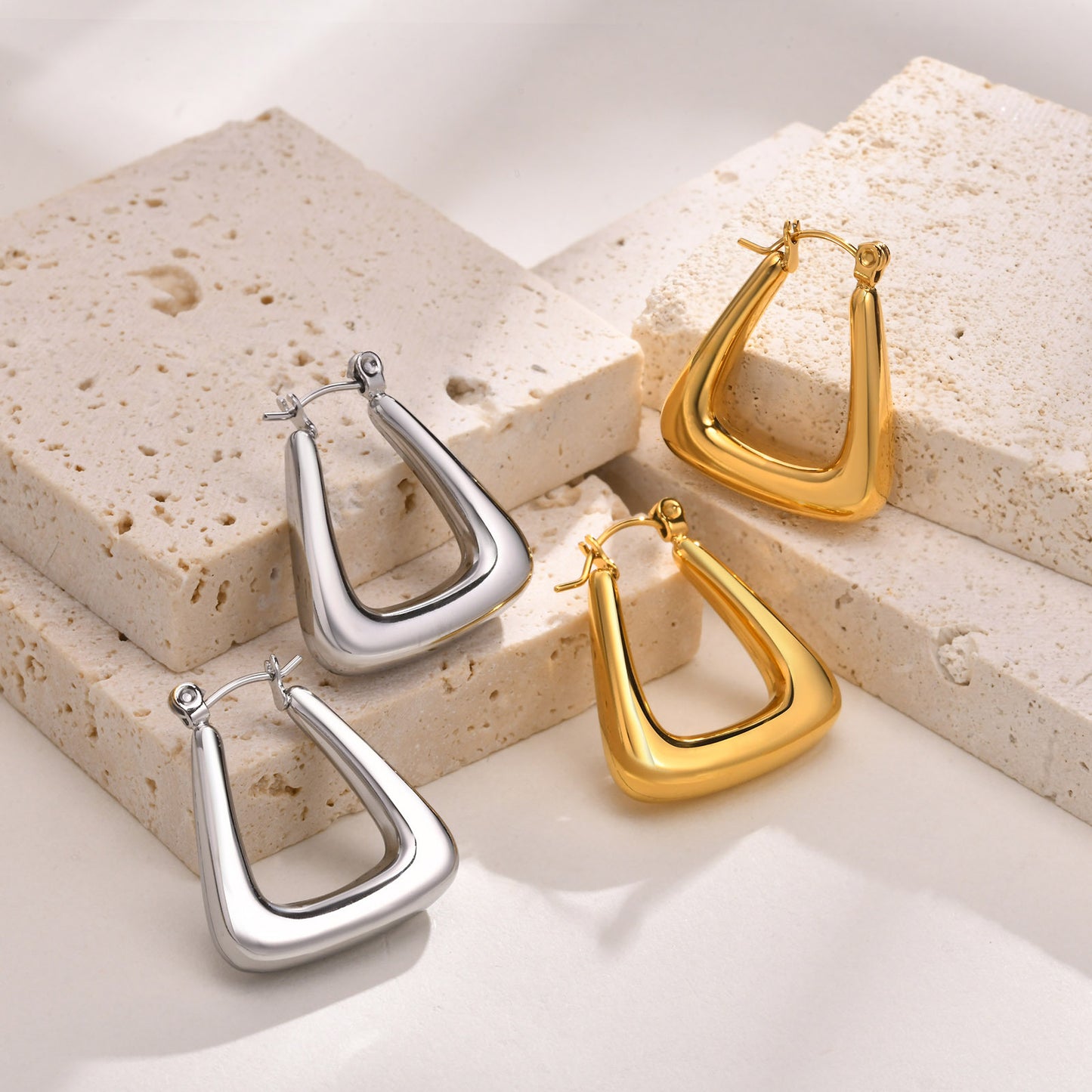 Triangle Hollow Earrings