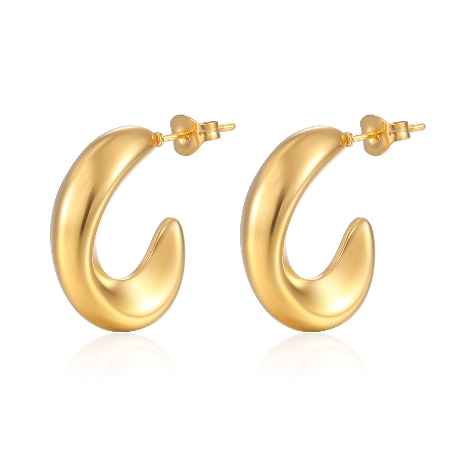 Semicircle Hollow Earrings Irregular C Earrings