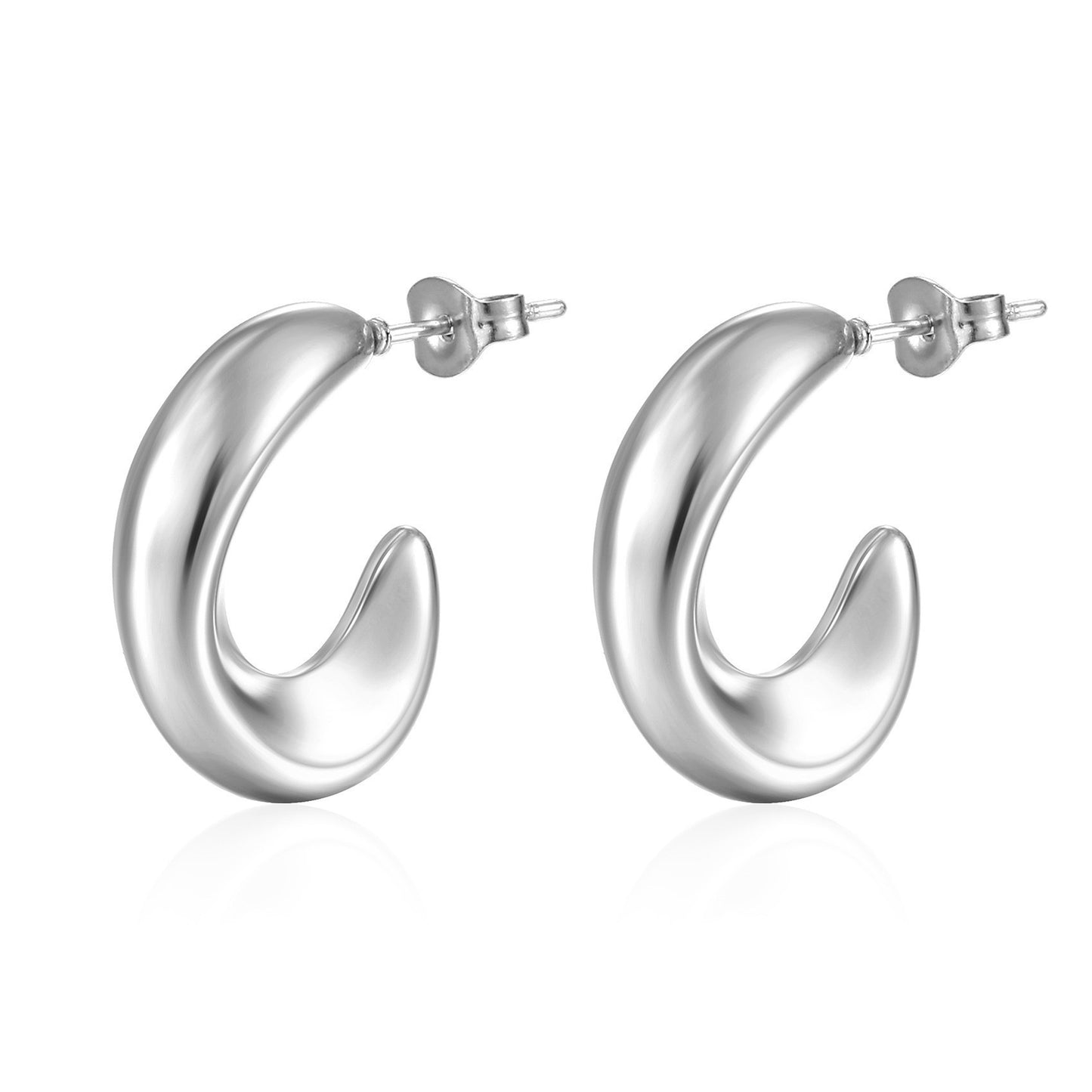 Semicircle Hollow Earrings Irregular C Earrings