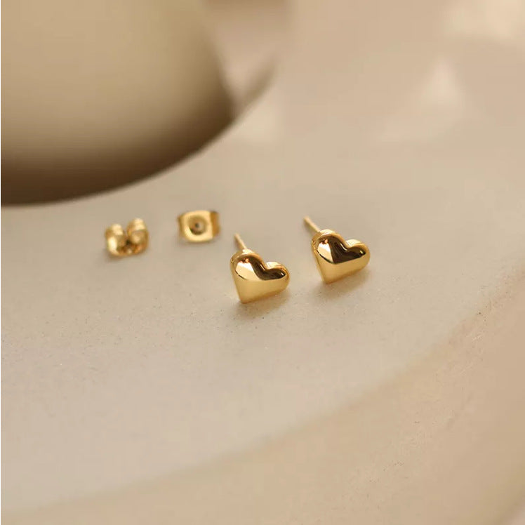 Tiny Heart Stud Earring