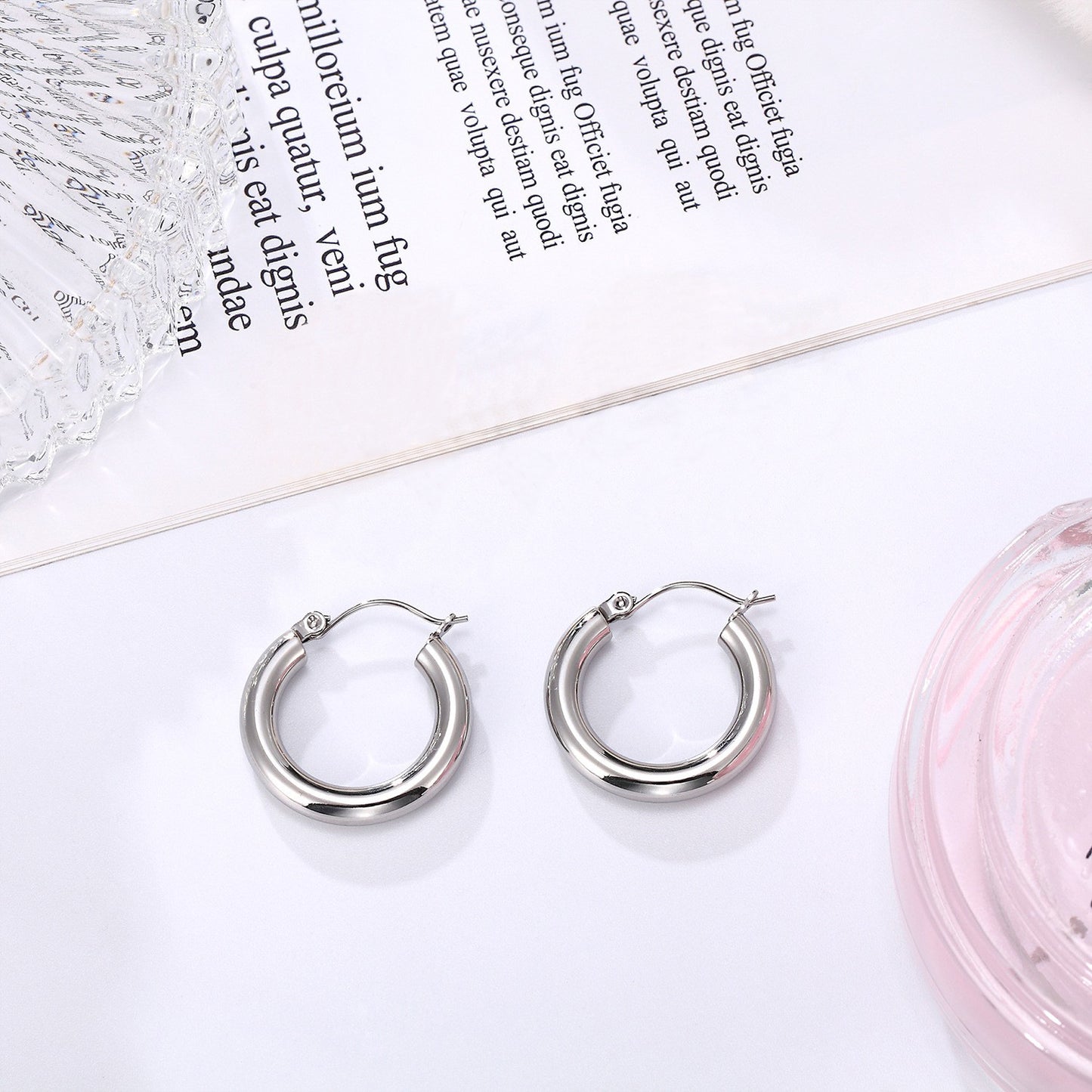 14K Gold Classic Plain Hoop Earrings