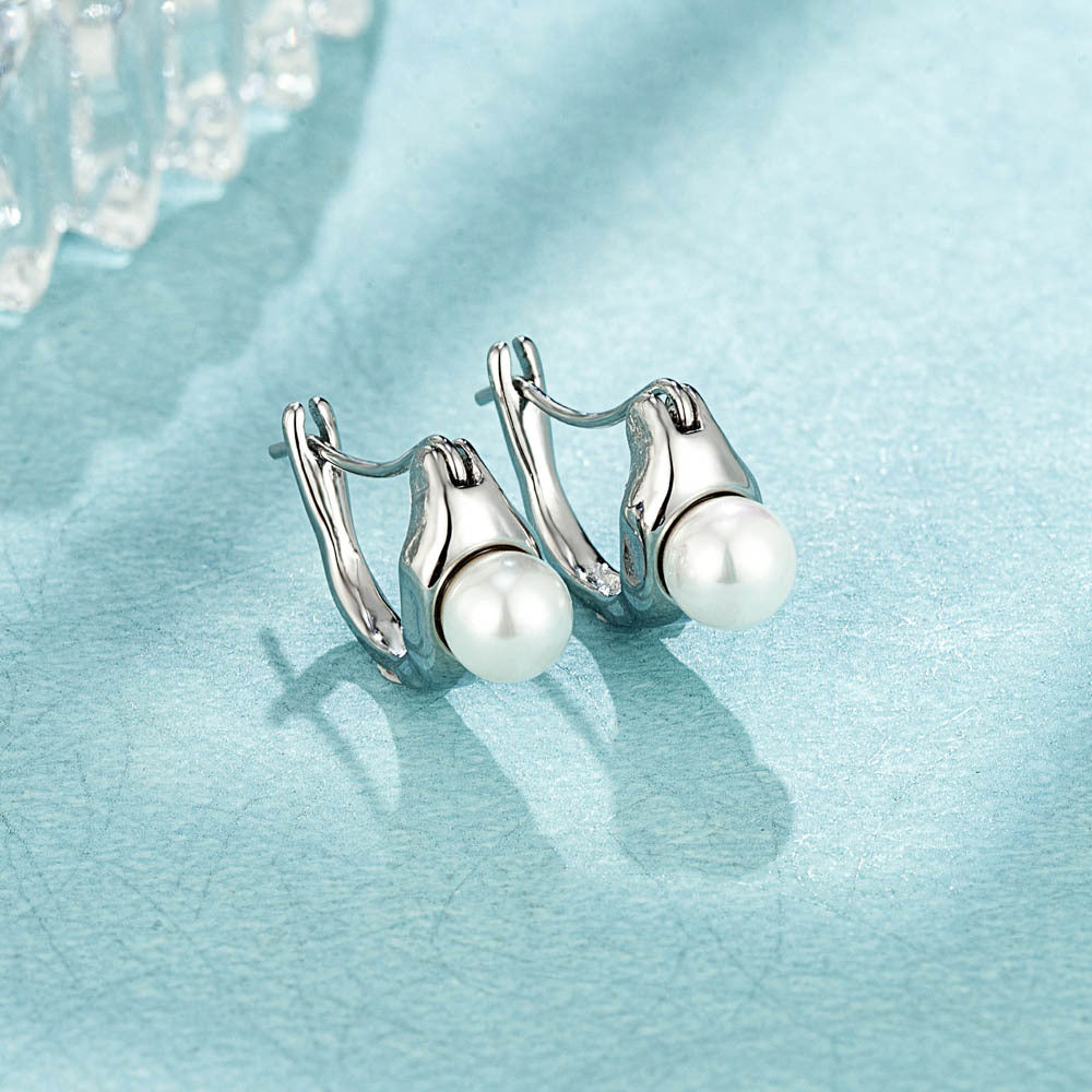 5mm Pearl Buckle Earrings