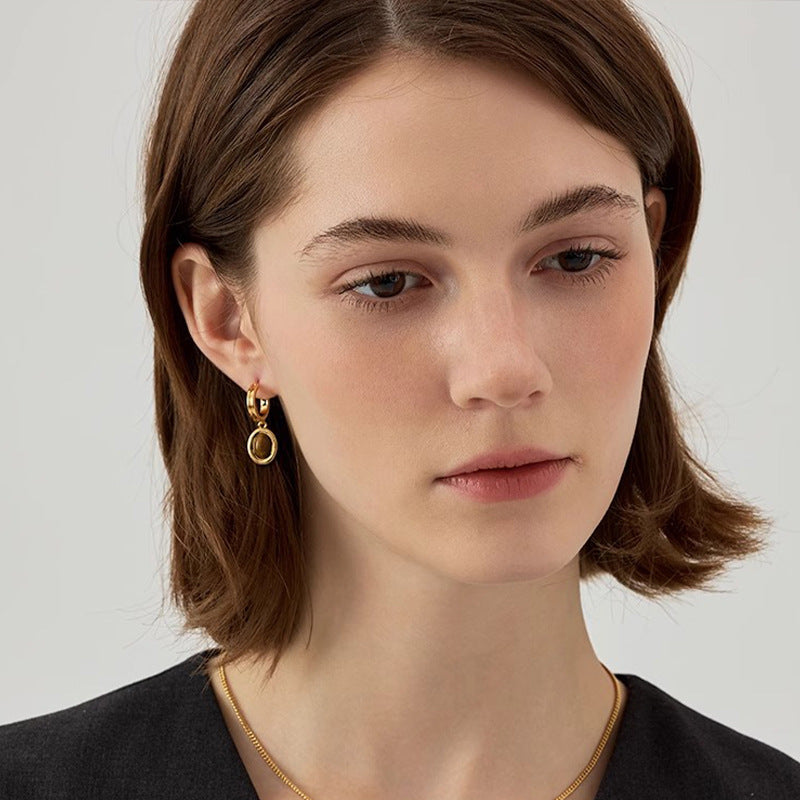 Tiger's Eye Dangle Earring