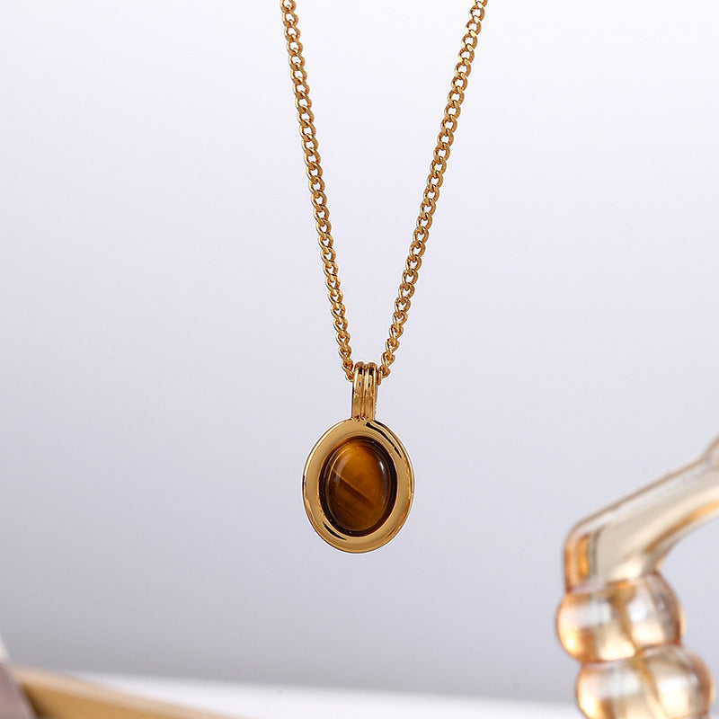 Tiger's Eye Set Earring+Necklace