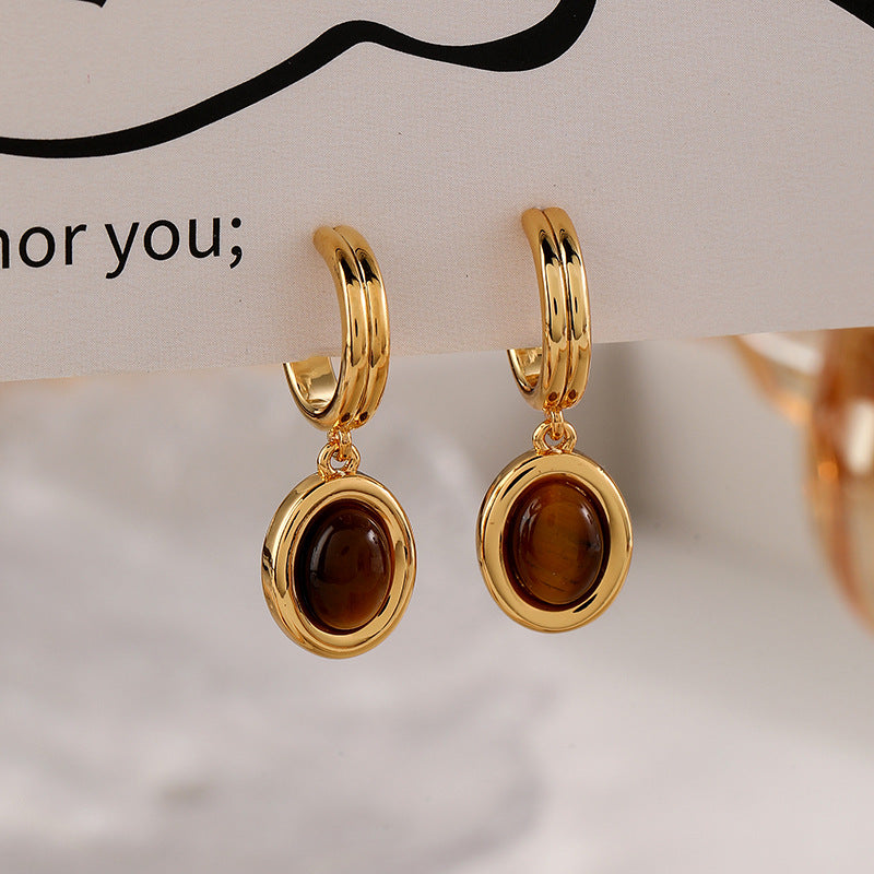 Tiger's Eye Set Earring+Necklace