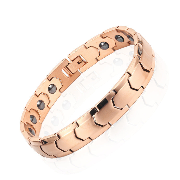 Stainless steel energy magnetic couple bracelet